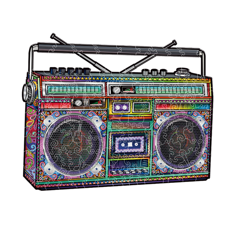 Lobo transfronterizo, león, animal, rompecabezas de madera en forma al por mayor, rompecabezas de madera irregular, juguetes de rompecabezas transfronterizos