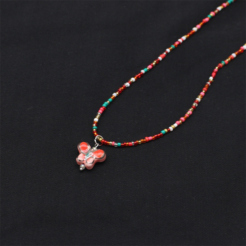 Retro Butterfly Beaded Womenu0027S Pendant Necklace 1 Piece