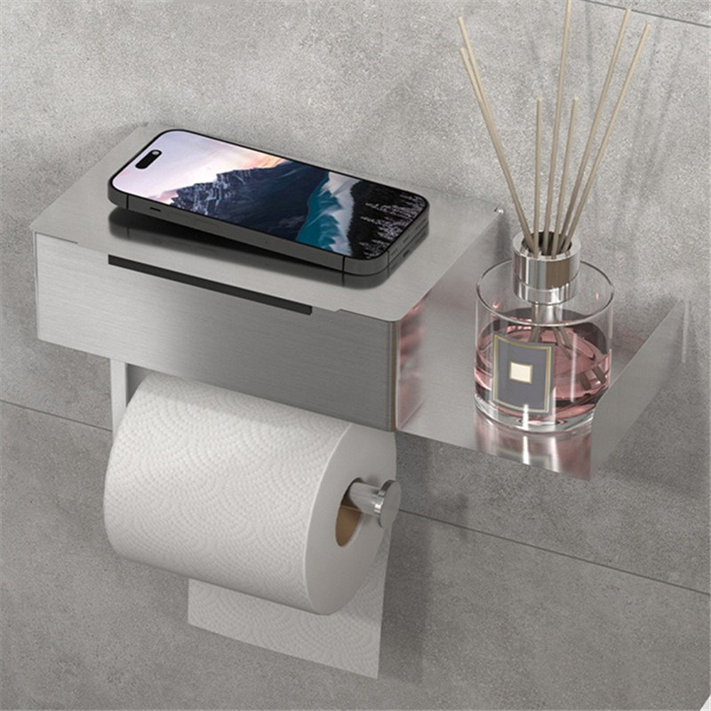 Transfronterizos de toallas de baño 304 acero inoxidable sin perforación de toallas de inodoro caja de toallas de inodoro caja de toallas de papel de rollo