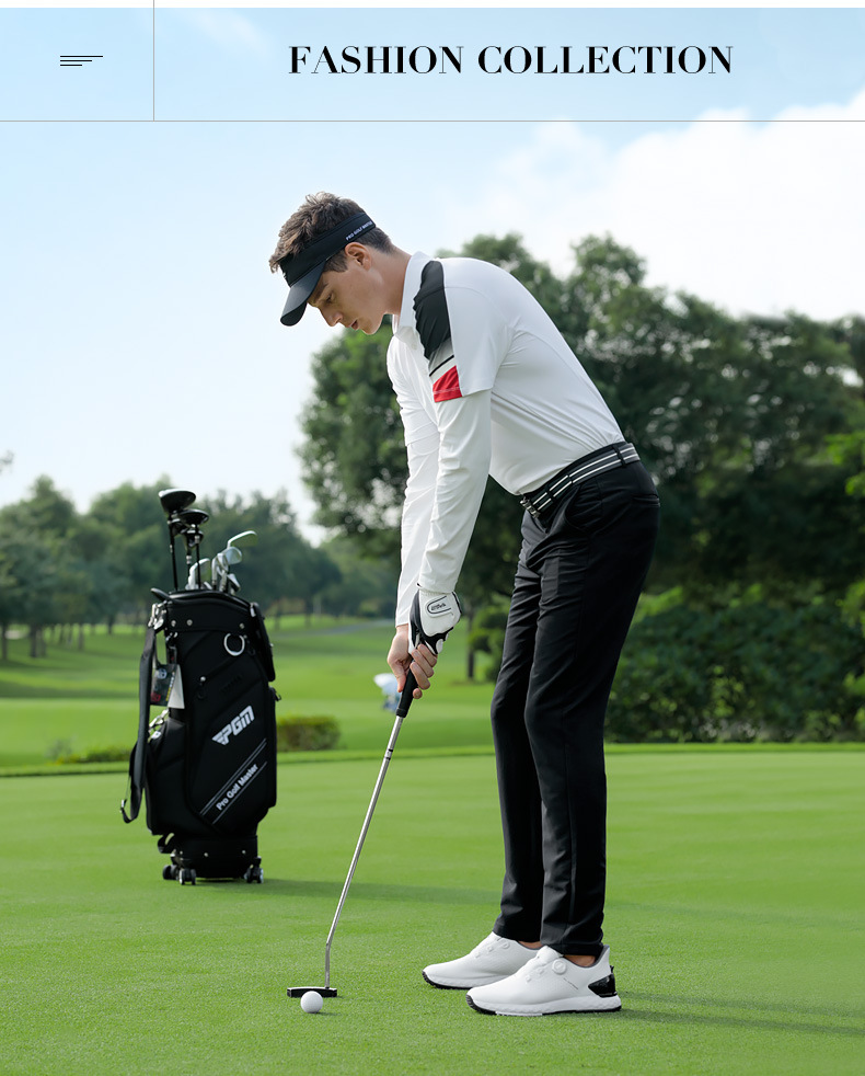 Áo polo nam dài tay golf co giãn cao, khô nhanh kháng khuẩn — YF819-Tay áo dài màu trắng [hút ẩm và khô nhanh/độ đàn hồi cao bốn mặt/nhãn nóng âm thanh nổi] chi tiết 13
