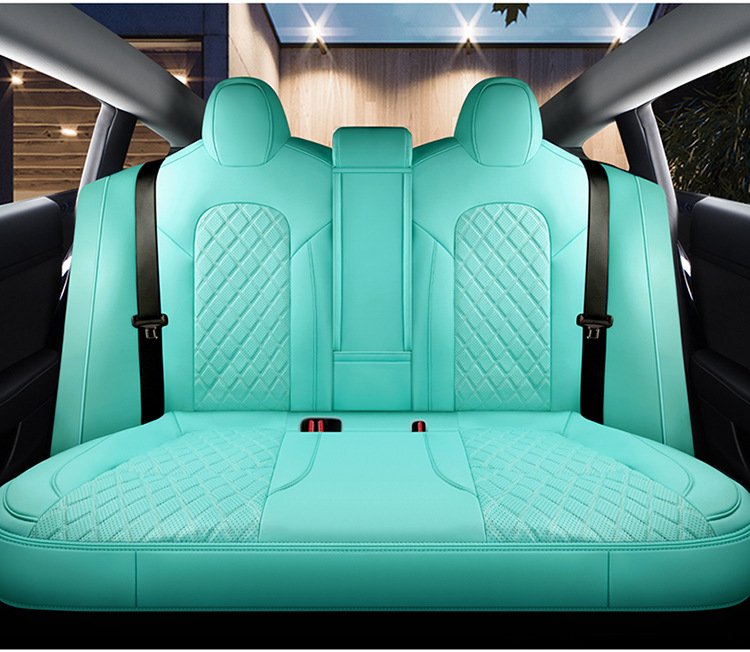 Suitable for Tesla Model 3Ysx Leather Seat Covers, Suitable for All Seasons, Breathable and Wear-Resistant Leather Pvc Seat Cushions for Export