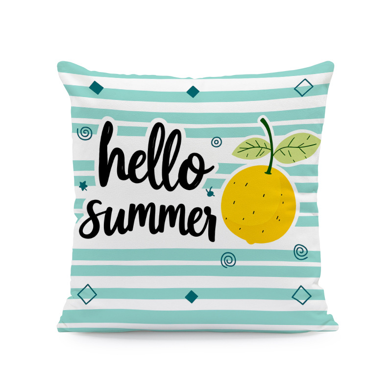 Área de agua fruta almohada cubierta camión de verano limón bicicleta sofá decoración cojín cubierta (sin núcleo de almohada)