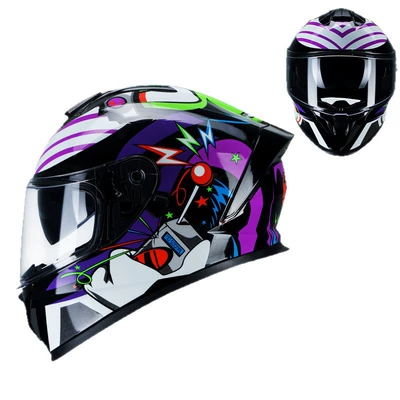 Motorcycle Safety Supplies: Helmet Dual-Lens Full-Face Motorcycle Riding