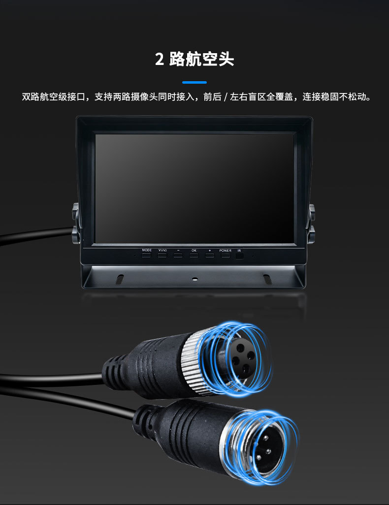 Reversing camera car display screen 10.1 inch car monitor dashcam compatible with truck reversing camera