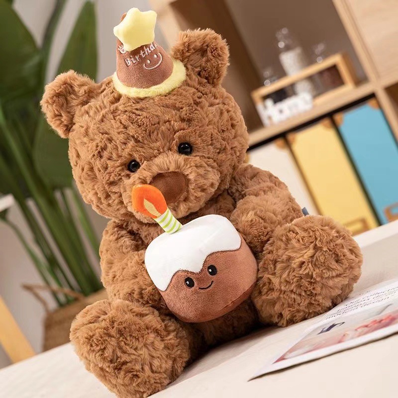 Pastel de oso muñeca juguetes de peluche chicas lindas para dormir pacificar osos muñecas abrazar osos regalos de cumpleaños al por mayor