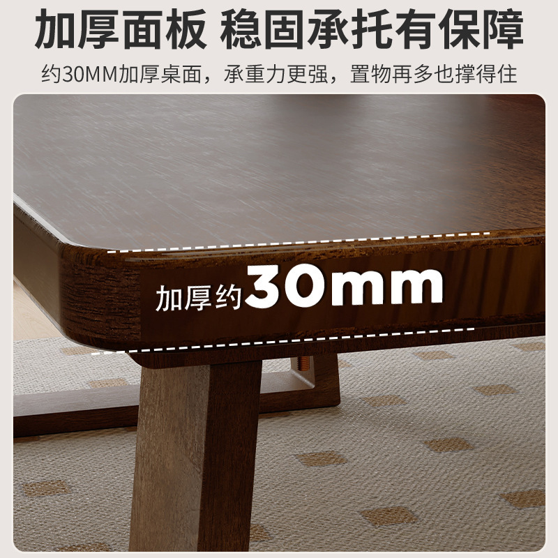 Escritorio de madera maciza para la sala de estar, escritorio largo grande, escritorio de oficina en el hogar, banco de trabajo largo, combinación de mesa y silla moderna de lujo ligero