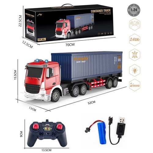 Taiwan's hot super large remote control flatbed remote control truck container door opening single layer trailer double layer transport large truck car