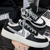 2024 New Summer Trendy Little White Shoes Men's Shoes Trendy Shoes Breathable and Versatile White Sports Thick Sole Casual Board Shoes