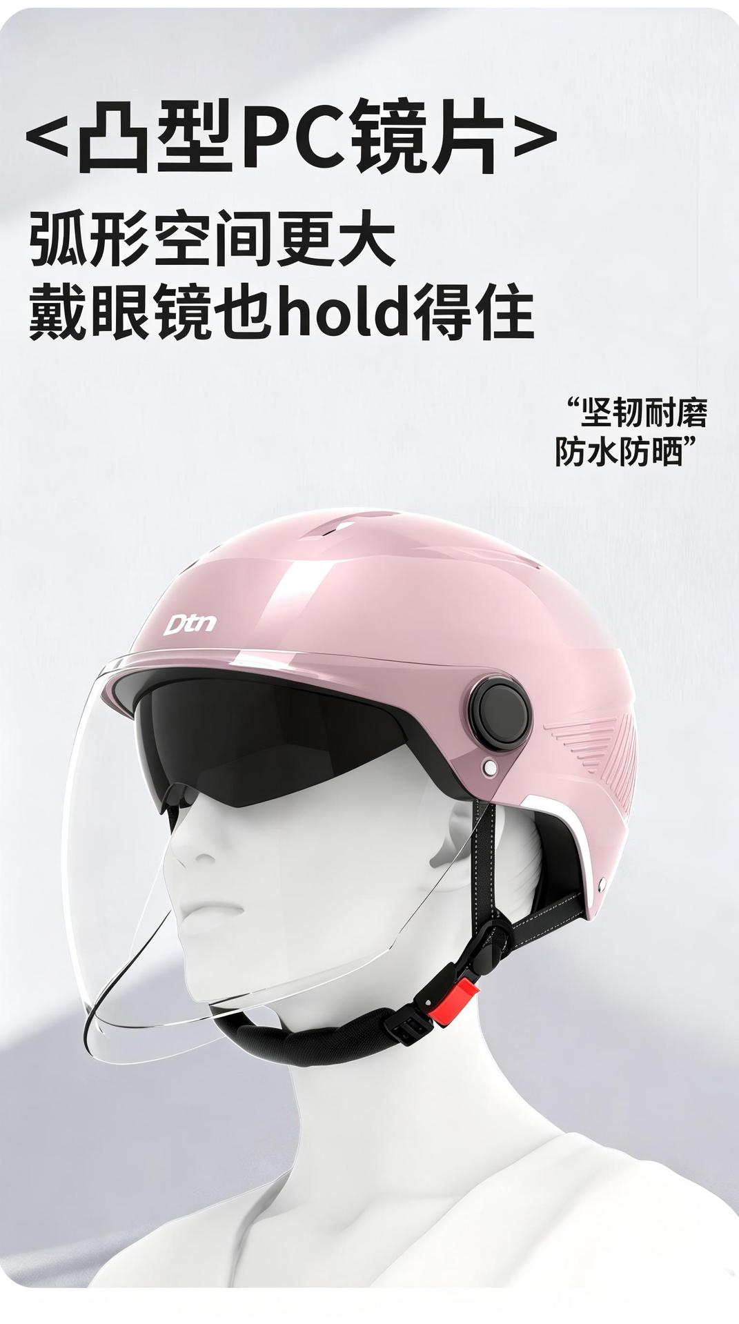 3C Certified Electric Vehicle Helmet, Summer Sun Protection and Anti-Fall, Unisex Electric Motorcycle Riding Double-Mirror Safety Helmet