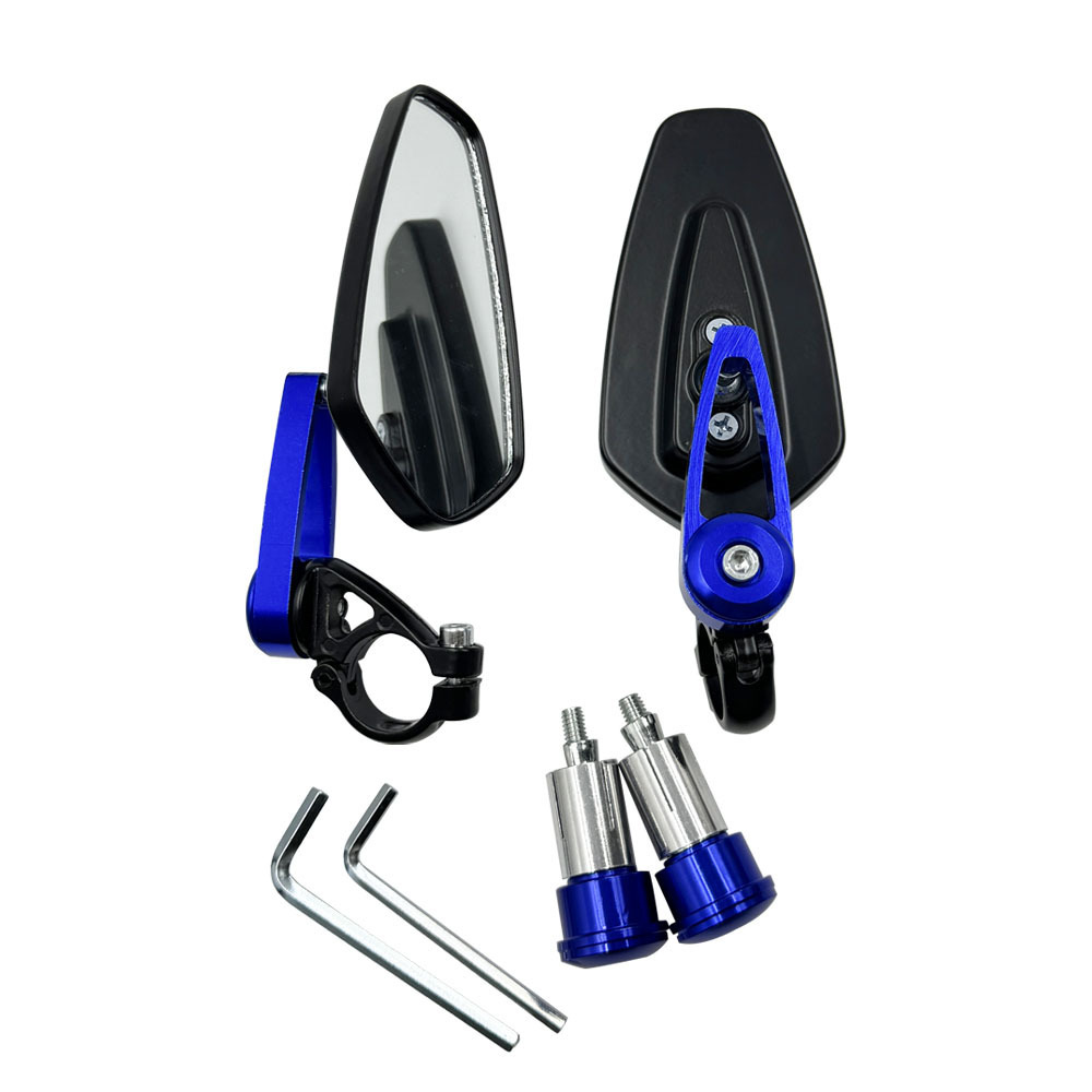 Reversing Mirror | Universal Motorcycle rearview mirror - blue