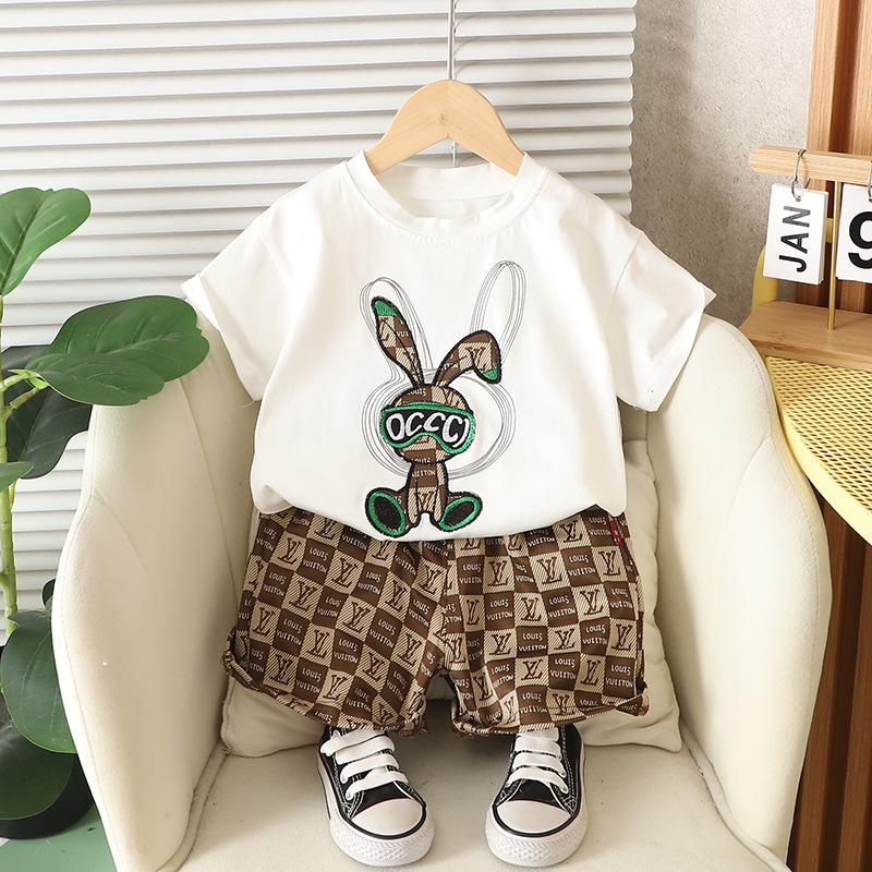 子供半袖セット夏男の子服女の子tシャツ赤ちゃん夏服服2025新しい子供服ファッション|undefined