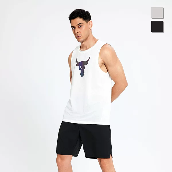 Cross-Border Running Sleeveless Vest Men's Basketball Breathable Sports Top Quick-Drying Shirt Bull Head Fitness Shirt Quick-Drying Breathable
