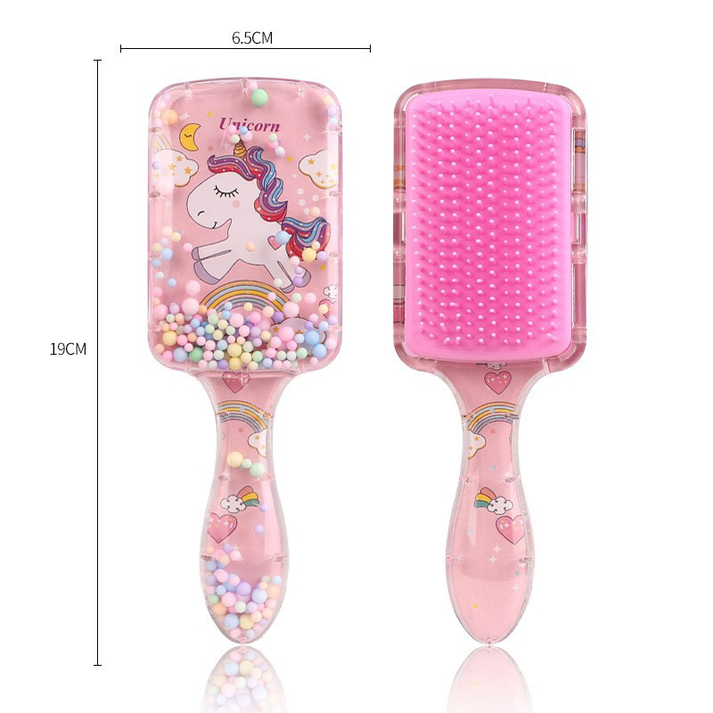 Pein de dibujos animados transfronterizos personalizados cuadrados portátiles impresión transparente arco iris masaje fluido bolsa de aire estudiante