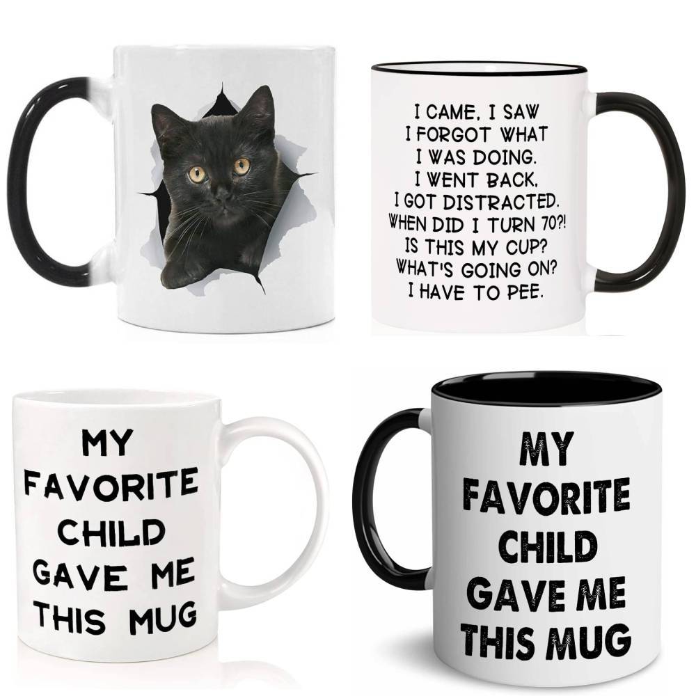 Soporte para Amazon una taza DIY 11OZ taza negra taza blanca taza de cambio de color taza