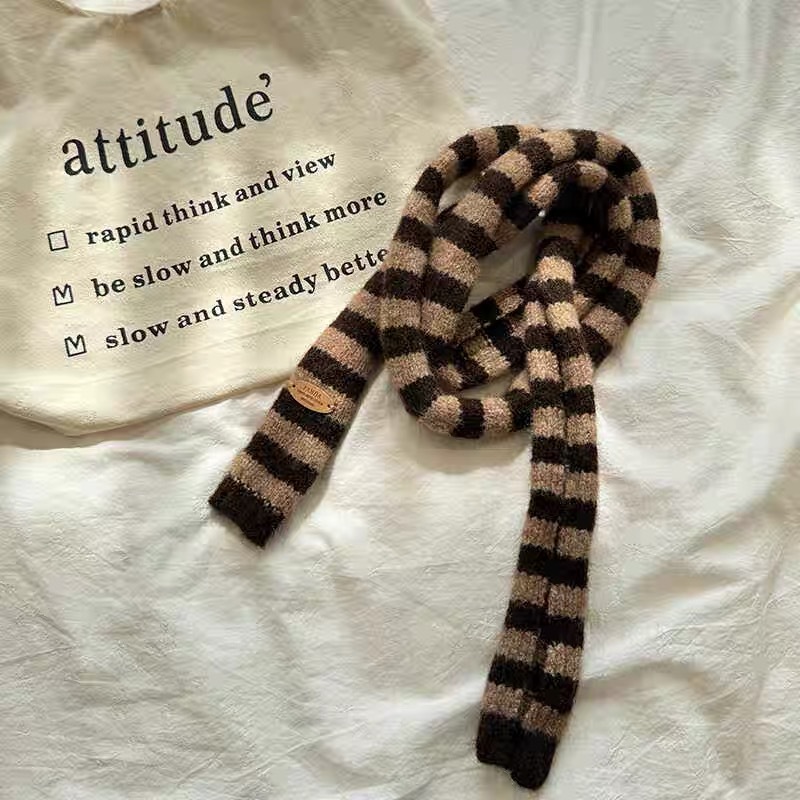 Mujeres Elegante Estilo Clásico Raya Tejer Bufanda display picture 7