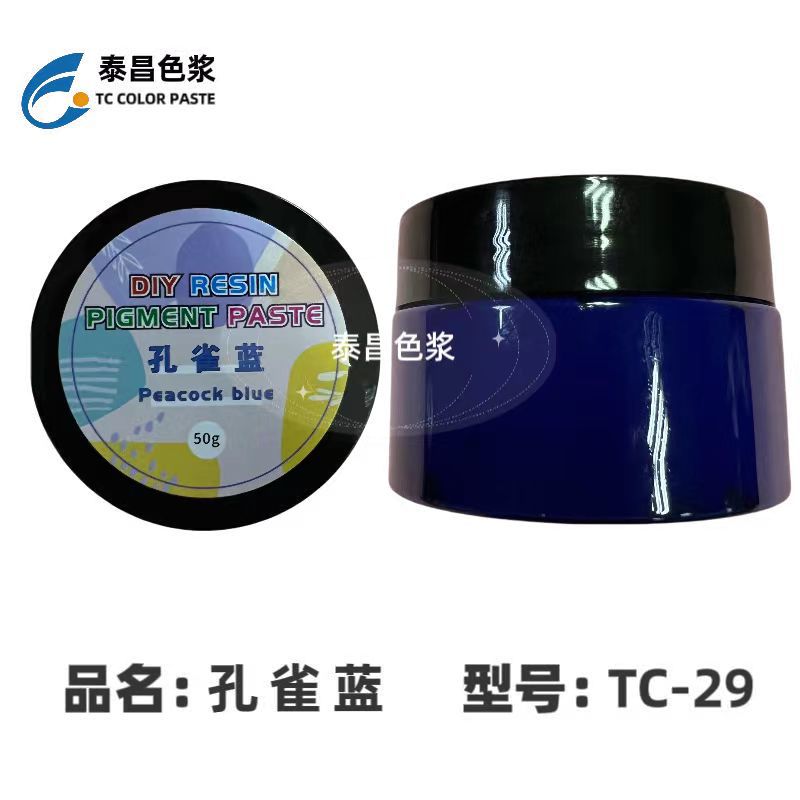 TC-29 글루 컬러 페이스트 피콕 블루, 오픈 병 50g