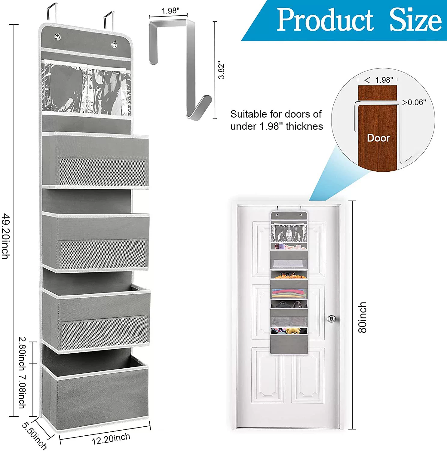 Postpartum bandage non-woven cloth, storage system, transparent hanging organiser