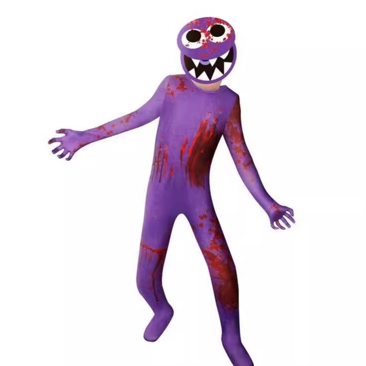 Halloween Rainbow amigos roblox juego cos ropa azul pequeño monstruo traje mono