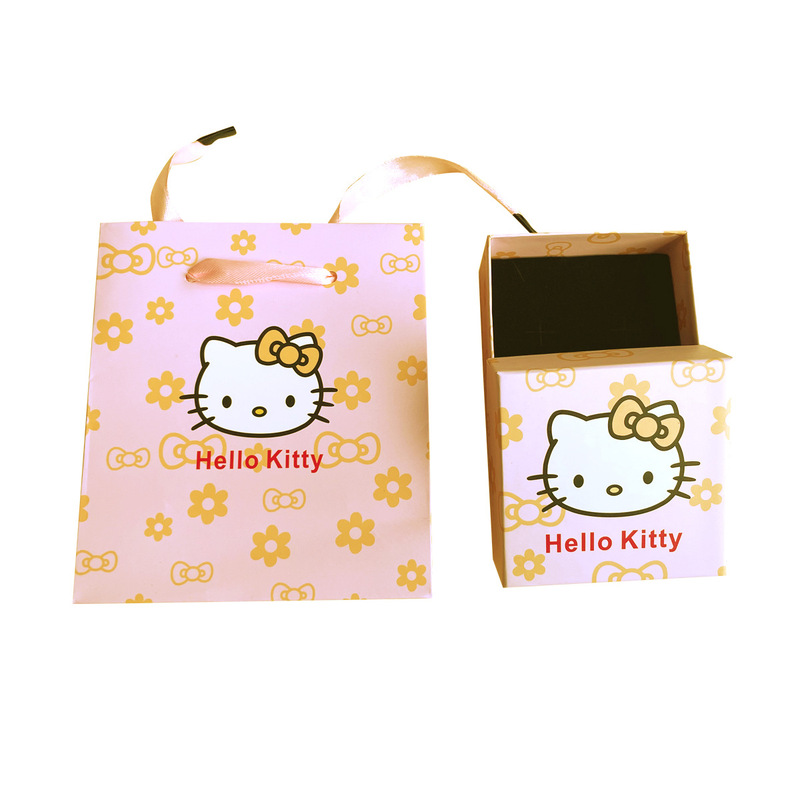 ハローキティギフトボックスブレスレットギフトボックス絶妙なギフトバッグ KT 猫小さなギフトボックスガールハートかわいいジュエリーボックス|undefined