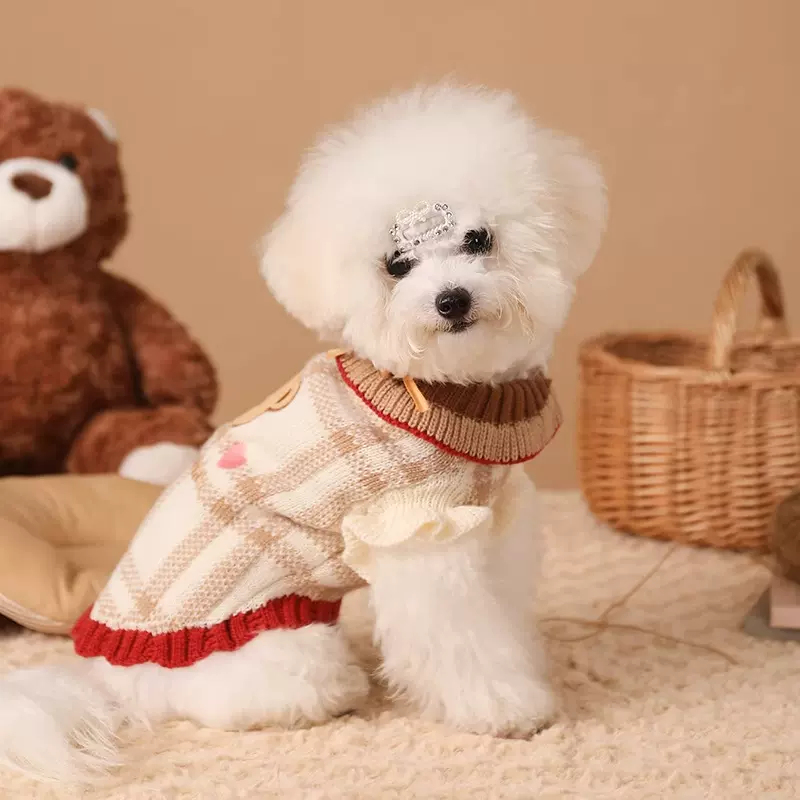 狗狗猫咪衣服秋冬款毛衣小猫小型犬冬装泰迪比熊宠物服装冬季保暖