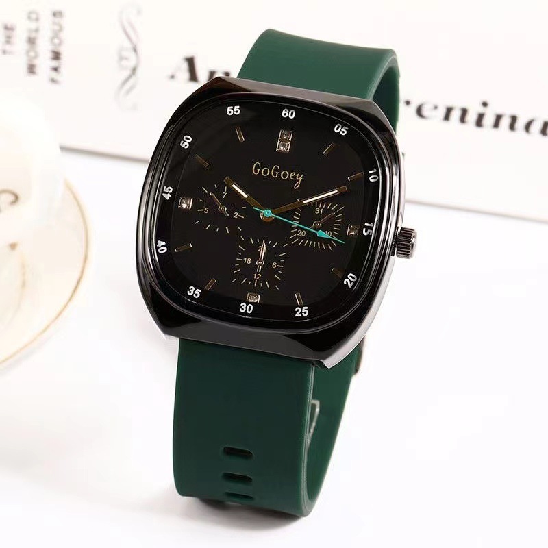 New style brand fashion student watch men's and women's large dial silicone band sports casual niche quartz watch