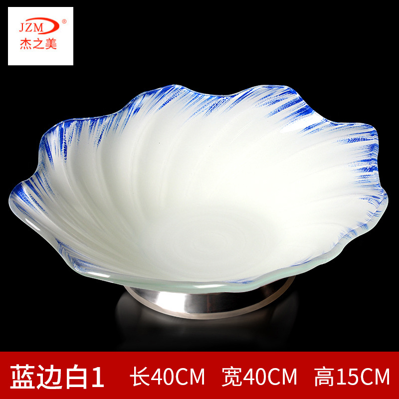 꽃 블루 가장자리 회전 스몰 사이즈