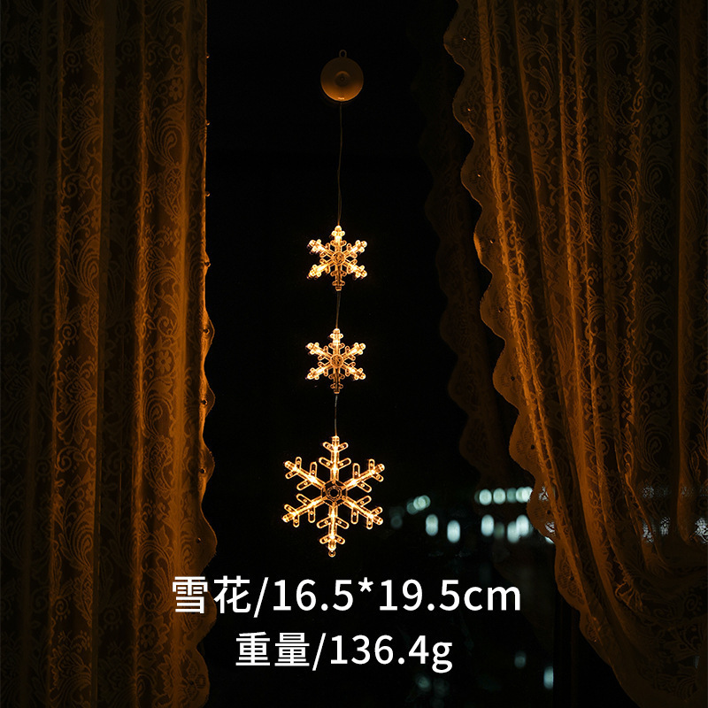 圣诞树节日装饰彩灯LED圣诞装饰灯圣诞老人雪人造型橱窗吸盘灯|undefined