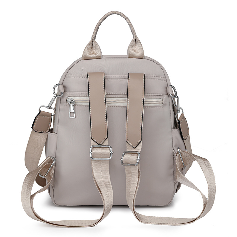 Mochila de concha simple y versátil para mujer, ligero, de alto valor, moda, pequeña mochila de tela de nailon para mujer