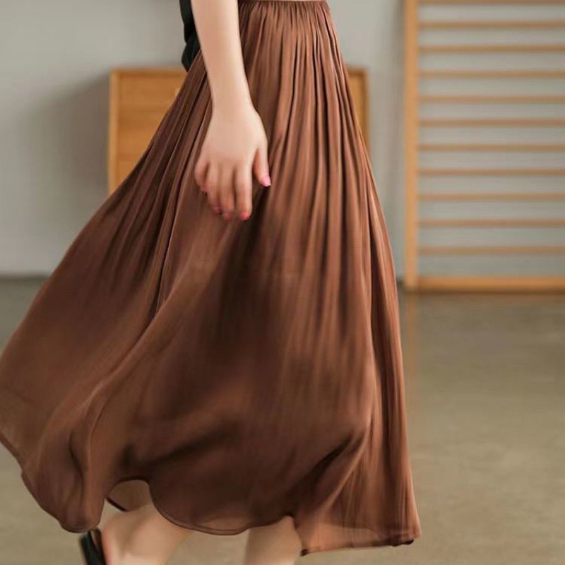 Summer fitted thin long skirt