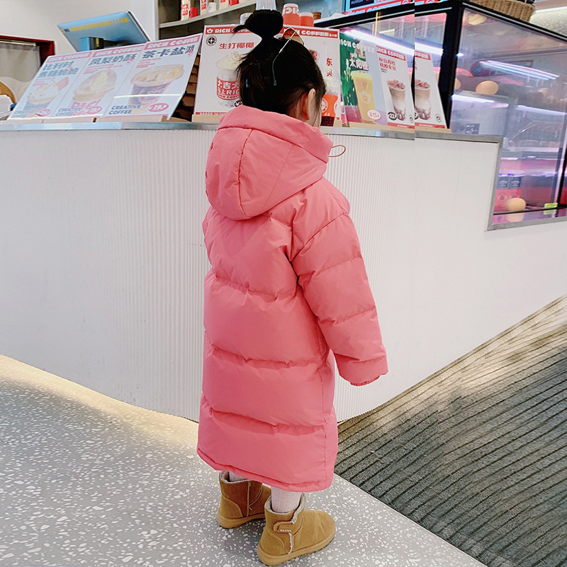 Chaqueta de Plumón de Longitud Media para Niños y Niñas, Invierno 2025, Abrigo de Invierno Grueso para Niñas Mayores, a la Moda