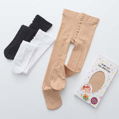 Kwei 3016 Children's Pantyhose Thin Girls' Underwear Dance Socks Spring and Summer Thicken Black and White Boxed Wholesale