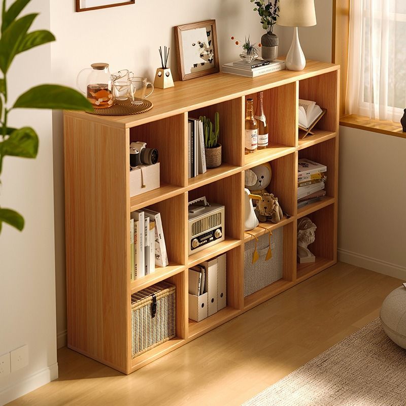Bookshelf Storage Rack Floor-Standing Wall-Mounted Integrated Cabinet Storage Cabinet Home Living Room Storage Cabinet Balcony Bay Window Grid Cabinet