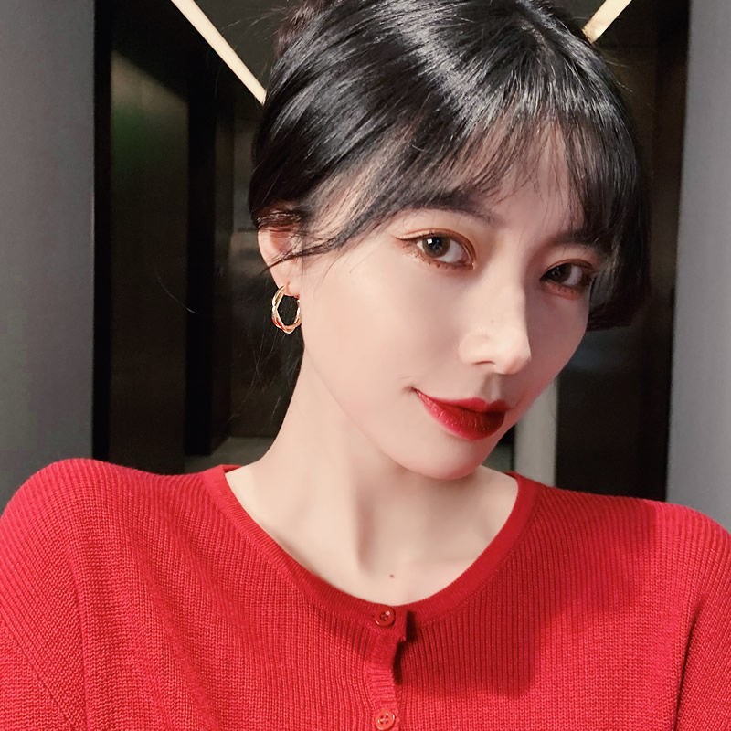 Women'S Gender Lady Geometric Alloy Plating Artificial Pearls Women's Earrings 1 Pair