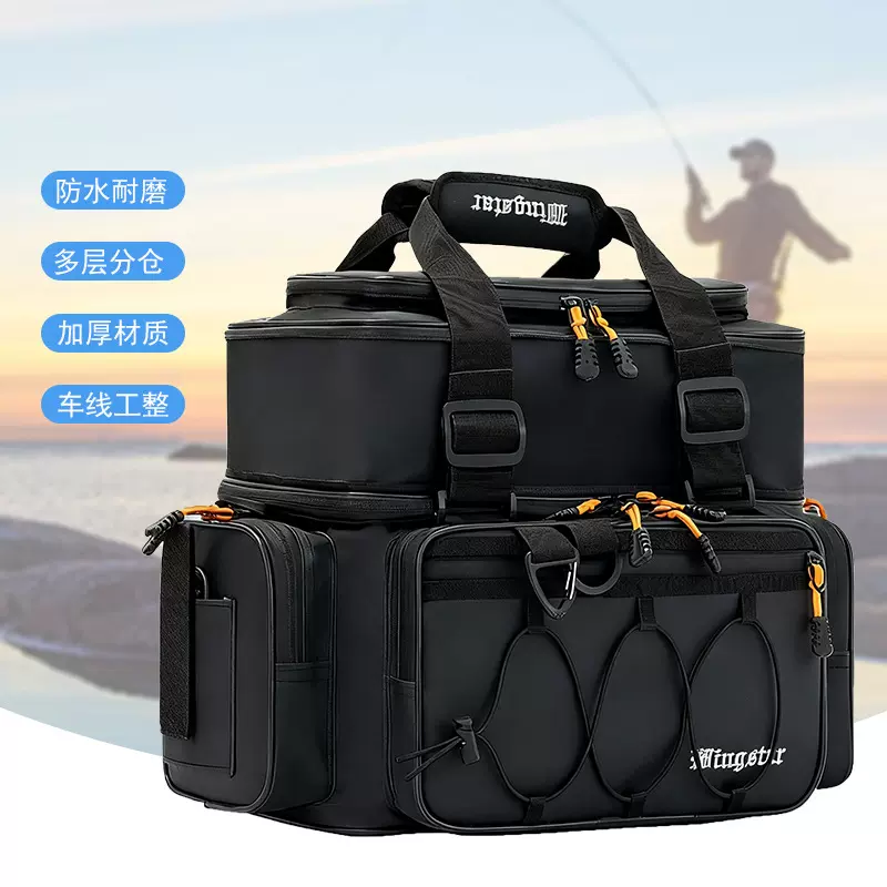 新款手提渔具垂钓收纳包便携单肩斜挎钓鱼包户外多功能钓鱼路亚包