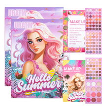 跨境117色折叠眼影盘四层彩妆哑光珠光腮红轮廓高光一体彩妆盘