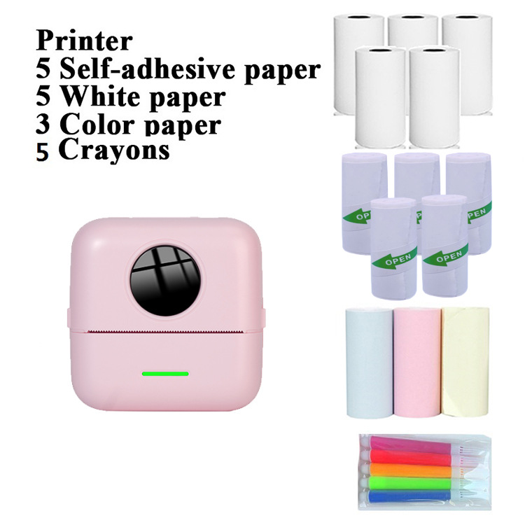 Transfronterizo nuevo portátil mini estudiante pregunta equivocada impresora de bolsillo etiqueta foto Bluetooth impresora térmica