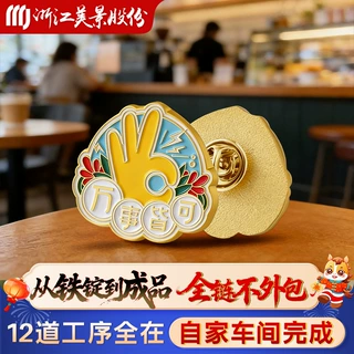 珐琅烤漆金属徽章定制校园创意勋章胸章企业活动文创周边礼品胸针