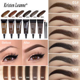 EYEBROW跨境亚马逊热销眉胶24小时防水不晕染定型持久液体染眉膏