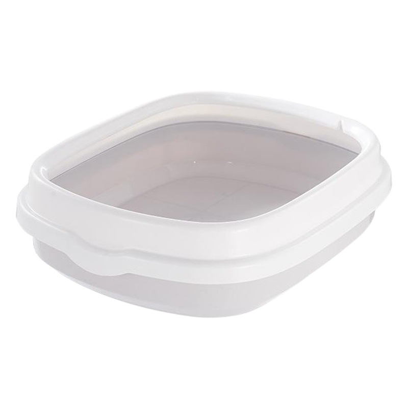 New plastic cat litter box simple open factory wholesale semi-closed cat litter box