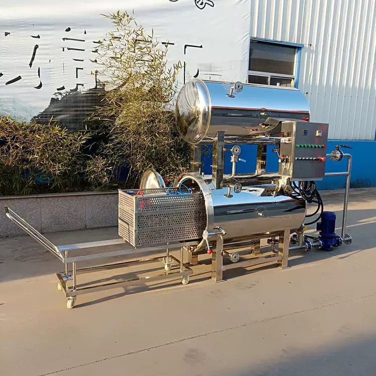 Сборное оборудование для стерилизации овощей Двухслойная водяная баня высокотемпературная стерилизация галогенные продукты для стерилизации