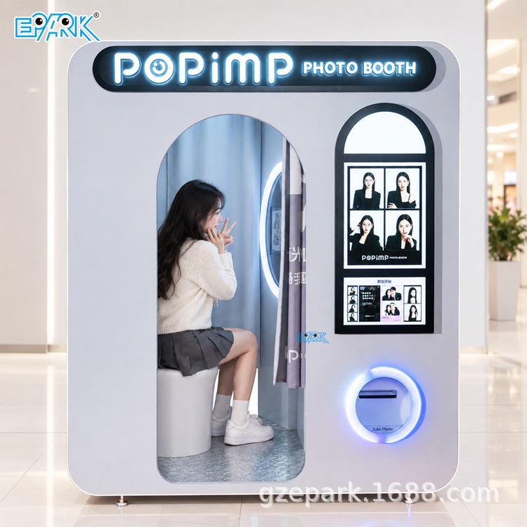 大头贴机器一体机自助photobooth拍照机闪卡卡片证卡大头贴拍照机