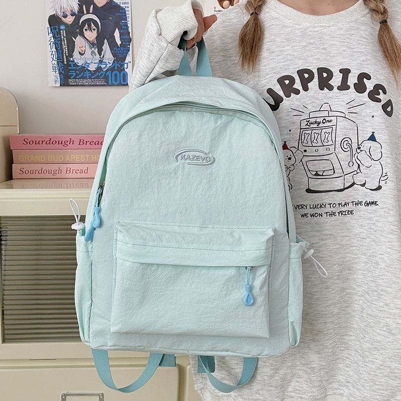 中学生・高校生向けの小さな新鮮で芸術的な女の子のバックパック、無地の軽量で多用途のスクールバッグ、大容量のバックパック|undefined
