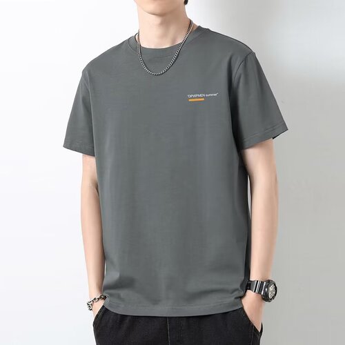 Men's Short Sleeve T-Shirt Summer Trend Brand Ins Hong Kong Style Loose Fit Casual Short Sleeve T-Shirt Top