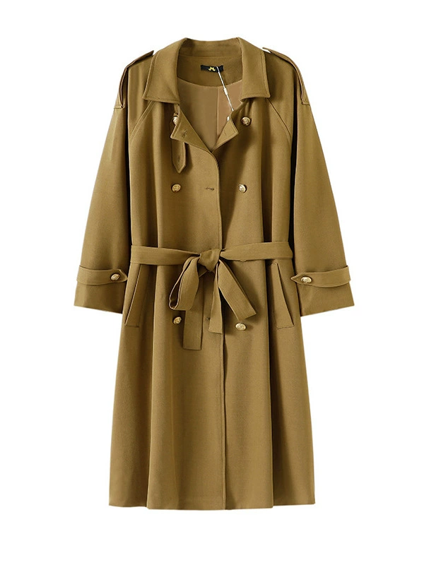 Демисезонное trench coat, модная куртка, плюс сайз, британский стиль
