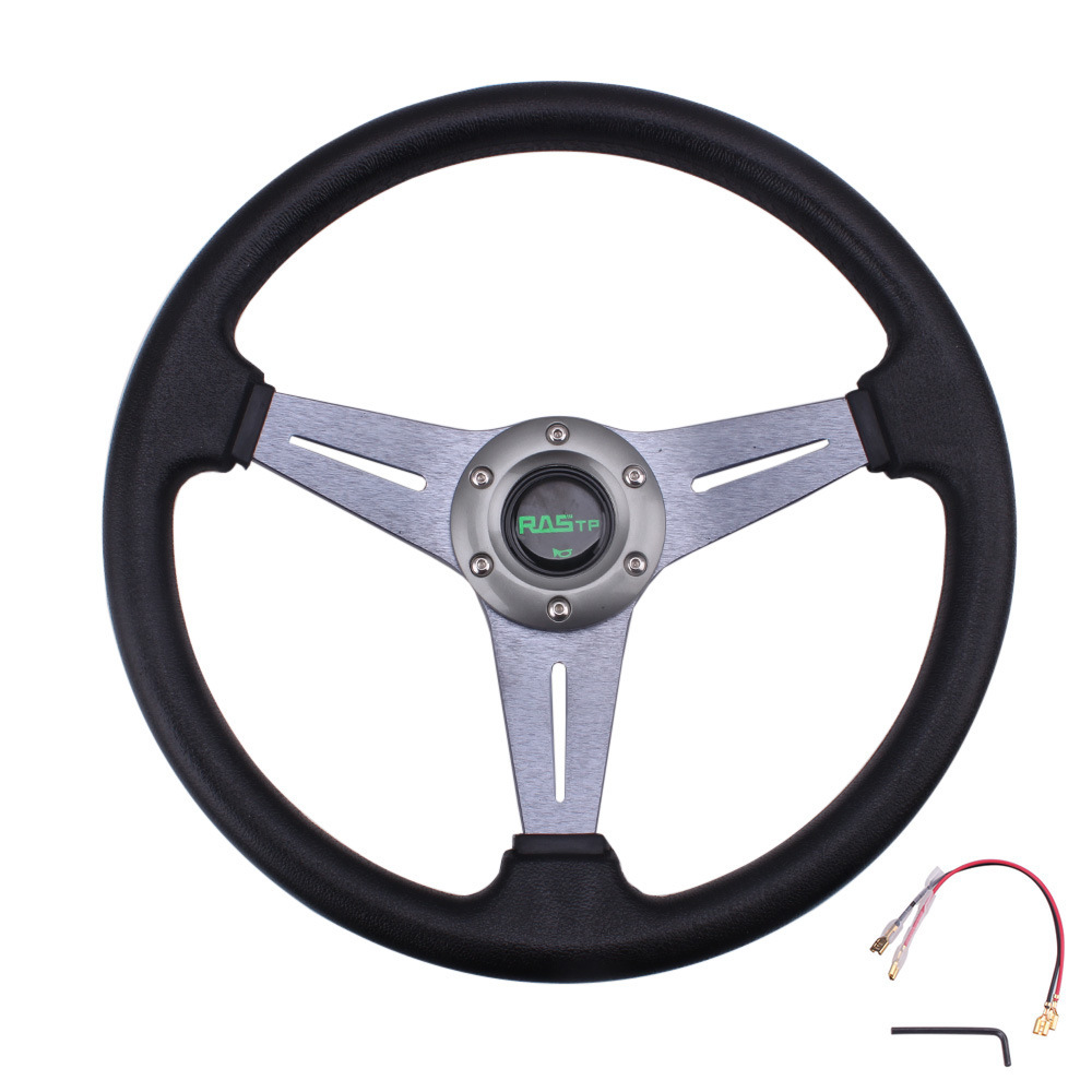 Qìchē – PU Steering Wheel Steering wheel - gray-pu