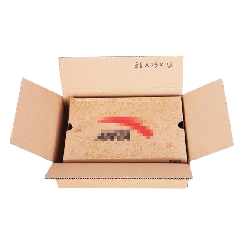 Caja de cartón rectangular de gran venta con apertura amplia, cartón de embalaje exprés extra duro de 3 y 5 capas, caja de transferencia logística corrugada