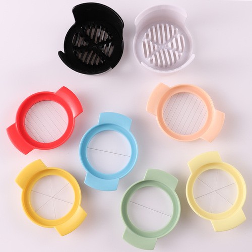 Manufacturer Japanese egg cutter three-in-one egg slicer stainless steel wire cutter divider gadget