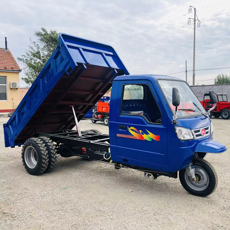 加长加高车斗柴油农用自卸爬山王建筑工地工程车载重运输三轮车