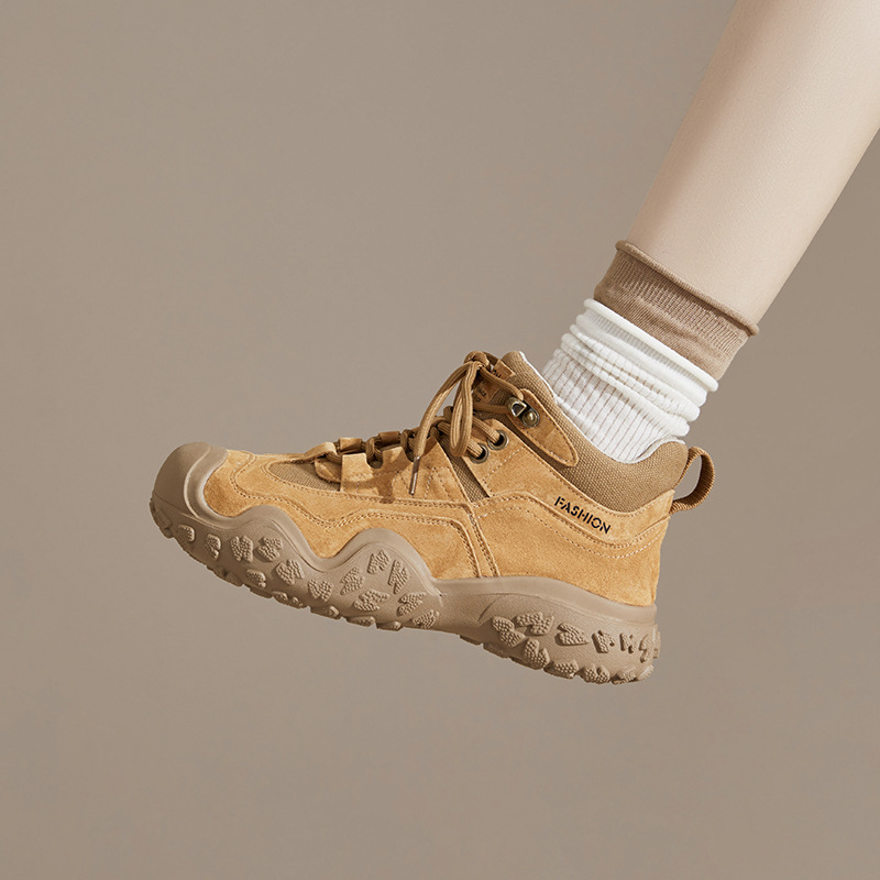 2026 New Hiking Genuine Leather Boots Versatile Pigskin Shoes Short Boots British Style Casual Martin Boots Genuine Leather Women's Boots