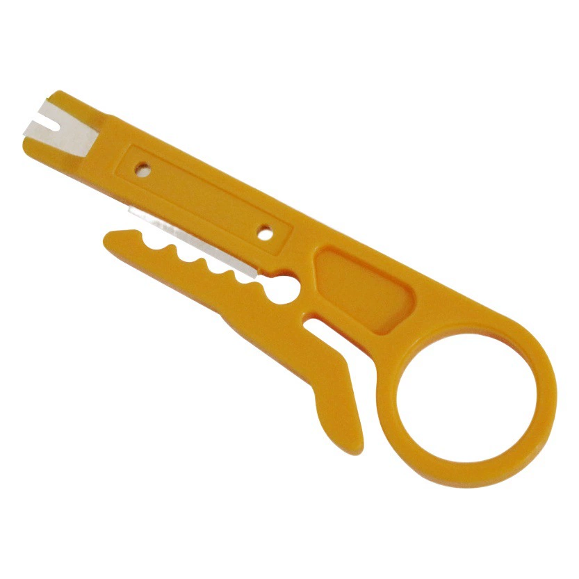 Клещи для зачистки проводов Crazy, нож для зачистки проводов, инструмент для изготовления проводов, клещи для обжима сетевых кабелей, многофункциональный маленький желтый нож